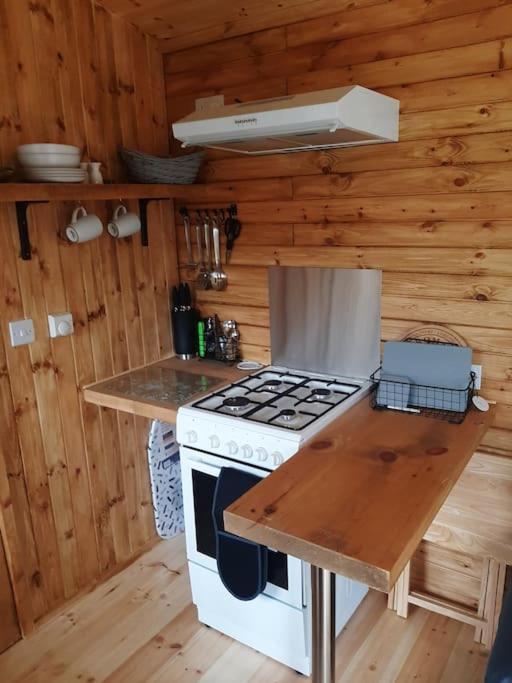 Anglesey New Modern Shepherds Hut With Spa Hot Tub Gwalchmai エクステリア 写真